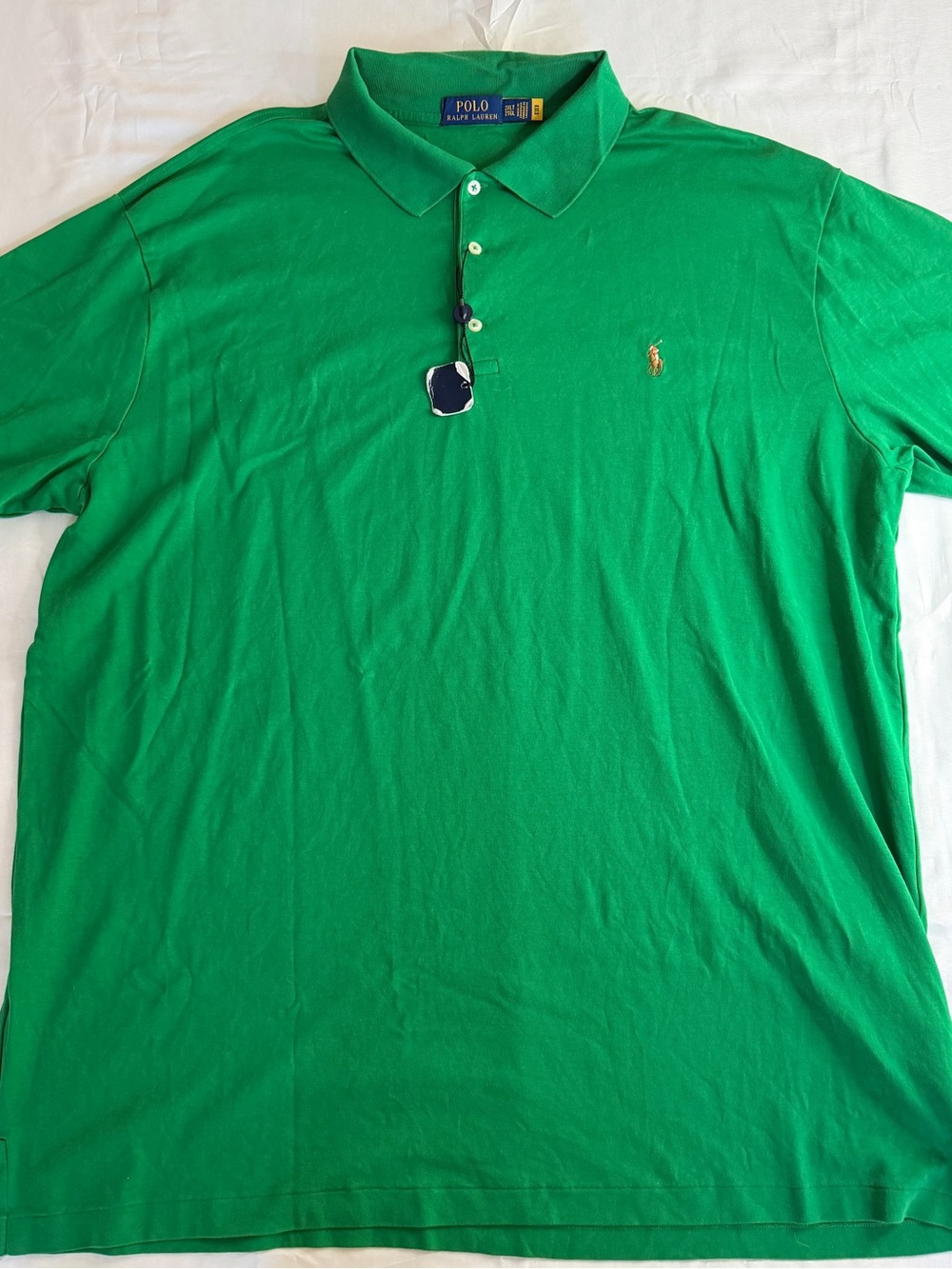 NWT Polo Ralph Lauren XXL S/S Green Classic Fit Polo Shirt - 568 - ripped tag!